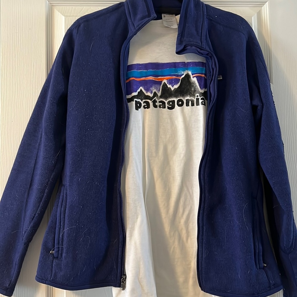 Patagonia zip and tee shirt
